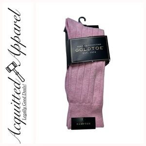 GOLD TOE Men's Heritage Collection Hampton Pink Long Socks Single Pair